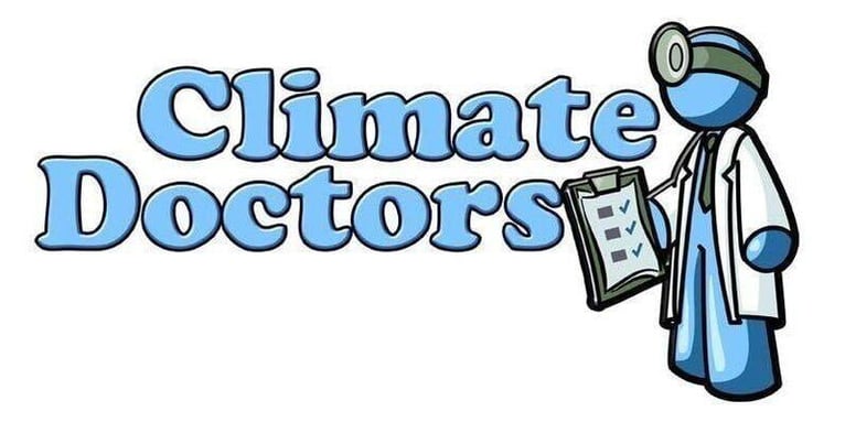 The logo for Climate Doctors dryer vent cleaning company.