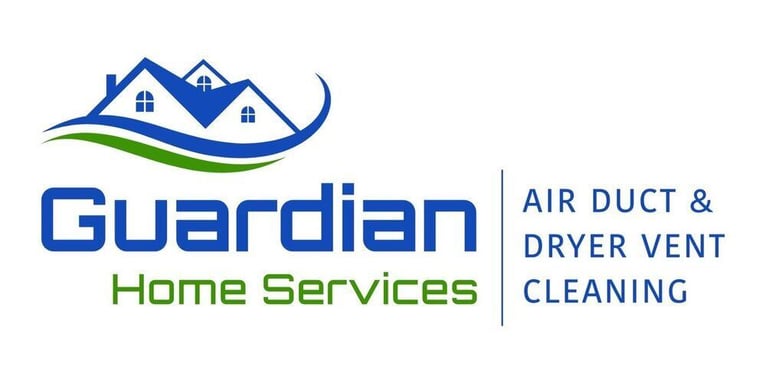 The logo for Guardian Home Services air duct and dryer vent cleaning.